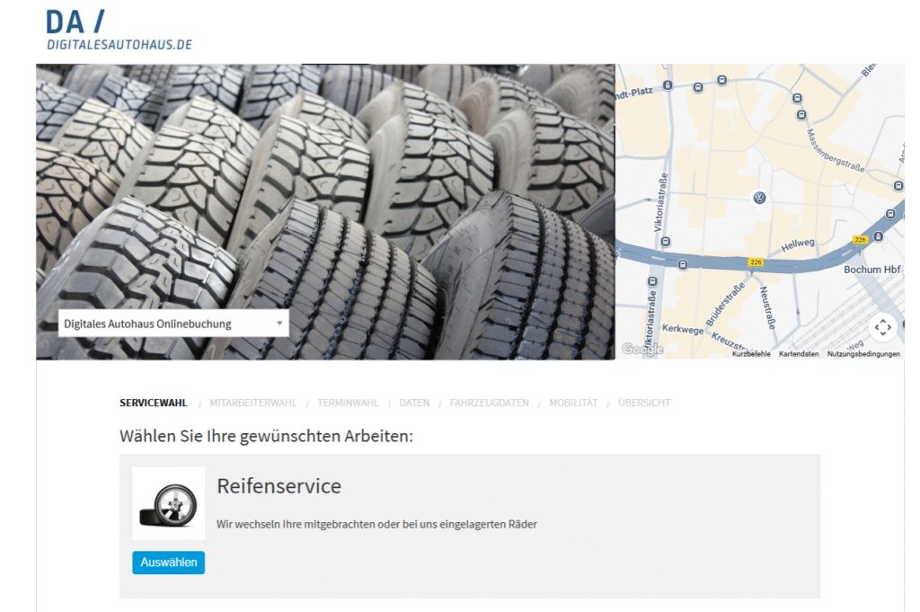 Radwechsel Planung mit der Software von DA/