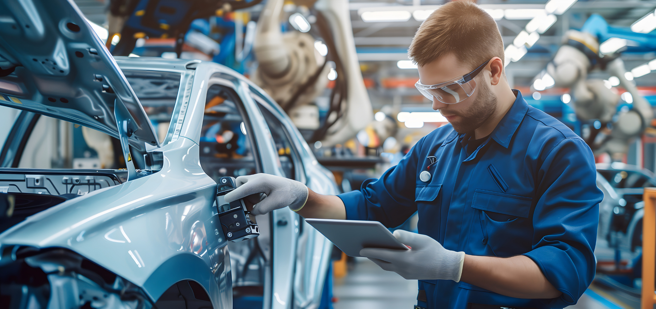 Karosserie & Lack Digitalisierung in moderner Werkstatt mit digitaler Planung